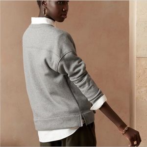 NWT BANANA REPUBLIC LUXURIOUS VELOUR LINED TUNIC SWEATSHIRT - SUPER COZY!